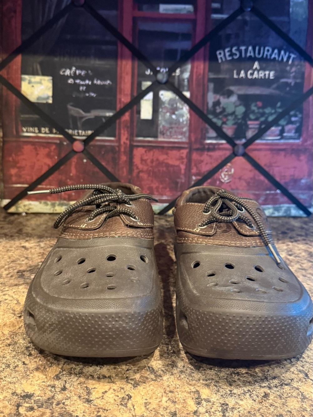 Crocs Islander Men's Casual Brown Slip-On Lace Deck Shoes. Size 11. - Picture 5 of 5